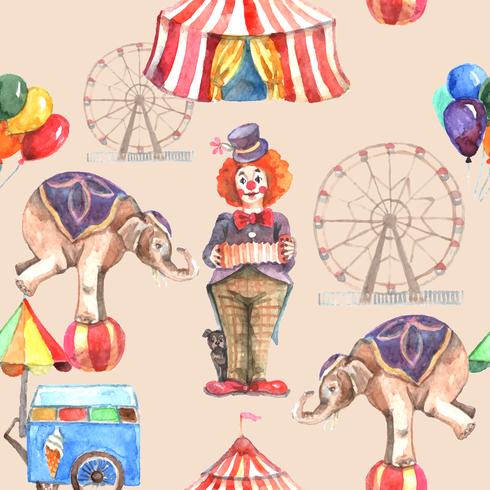 Circus Seamless Pattern vector