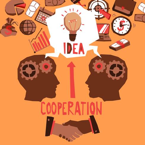 Business Cooperation Illustration vector