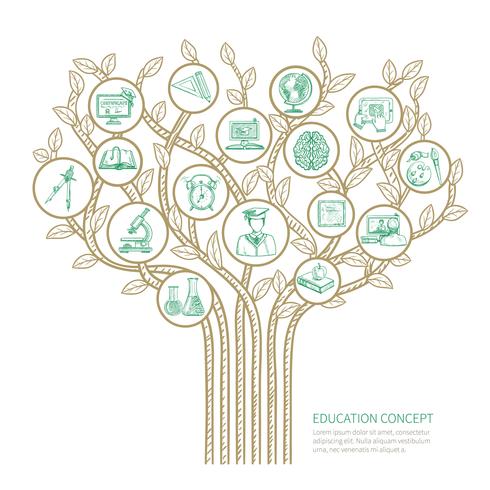 Education Tree Concept vector