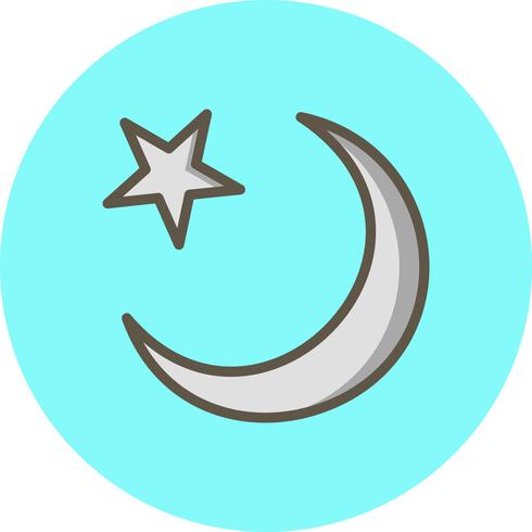 Vector icono de luna creciente