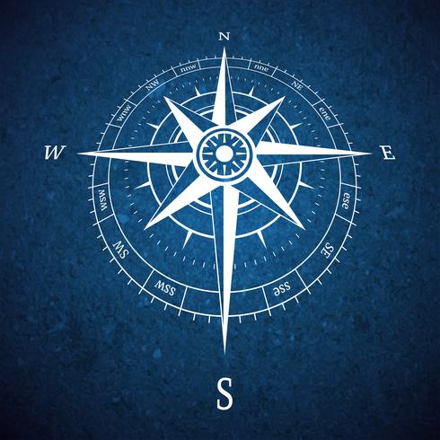 Compass road sign vector