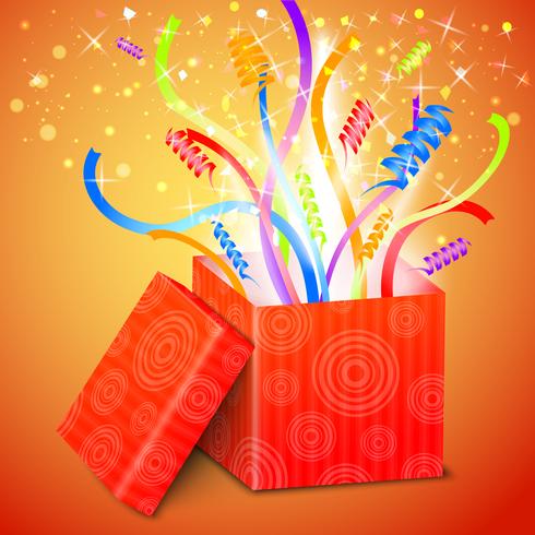 Open gift box vector