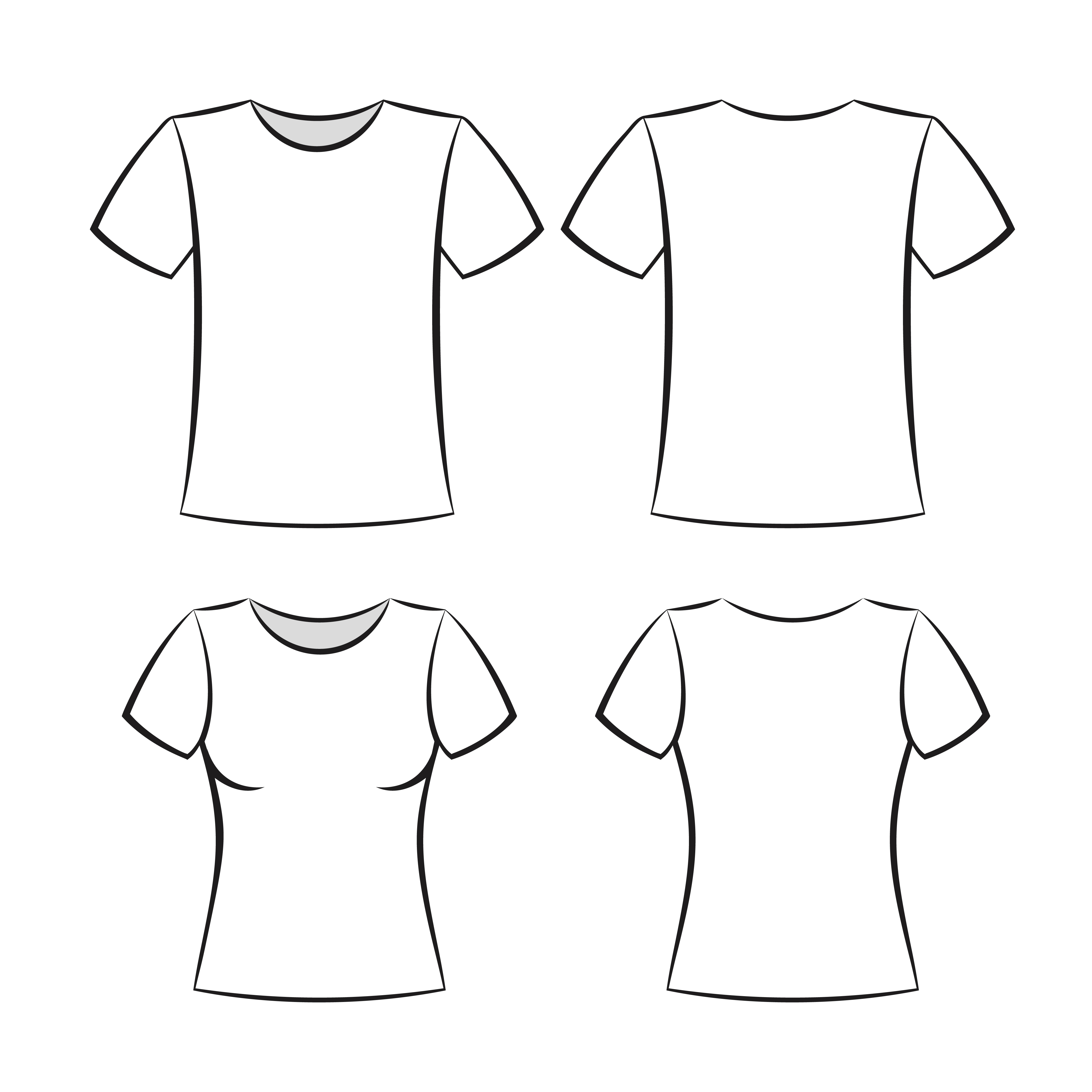 Download t-shirt template - Download Free Vectors, Clipart Graphics ...