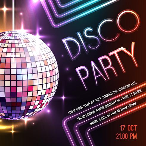Disco Party Poster vector