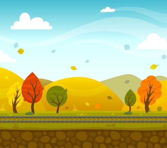 Game 2d Park Landscape vector