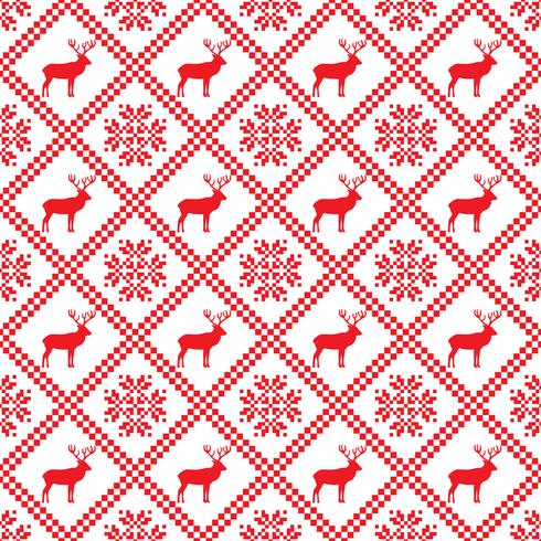 Traditional scandinavian pattern. Nordic ethnic seamless background vector