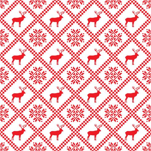 Traditional scandinavian pattern. Nordic ethnic seamless background vector