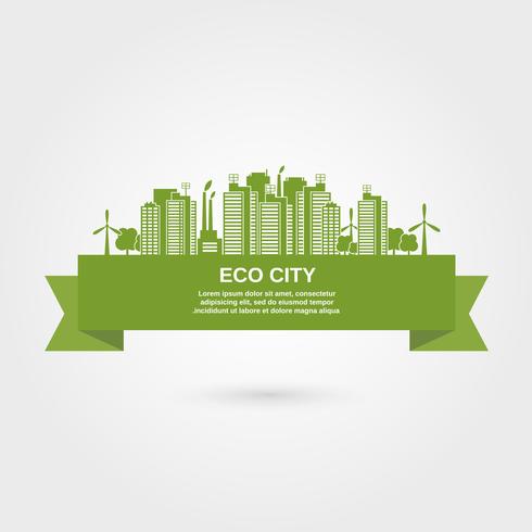 Concepto Eco Ciudad vector