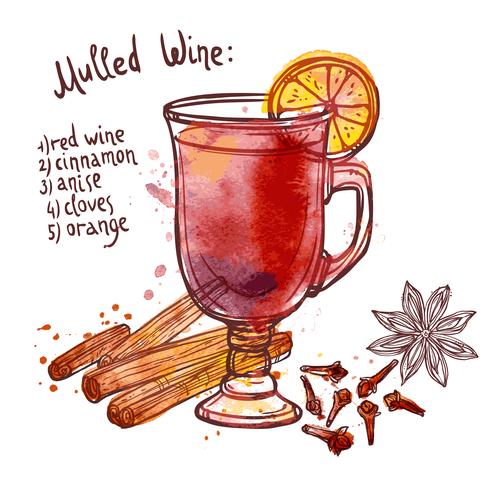 Mulled Wine Set vector