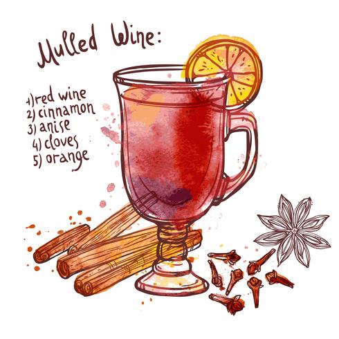 Mulled Wine Set vector