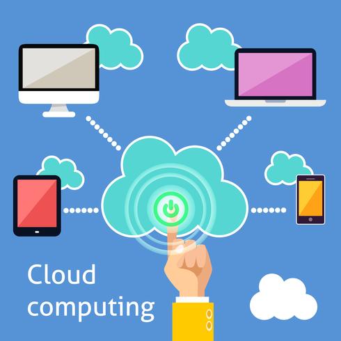 Cloud computing infographic vector