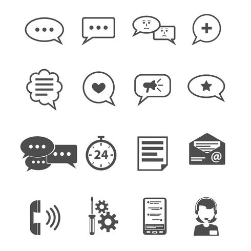 Chat Icon Black vector