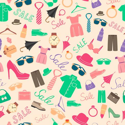 Fashion and clothes accessories seamless pattern vector