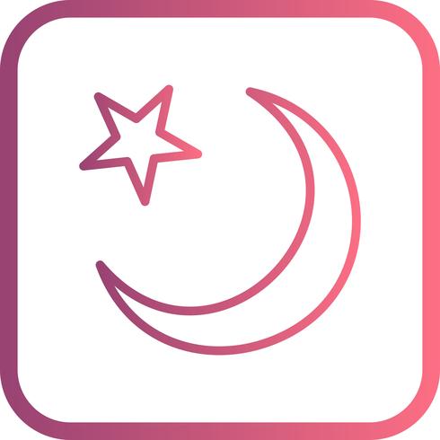 Vector Crescent Moon Icon