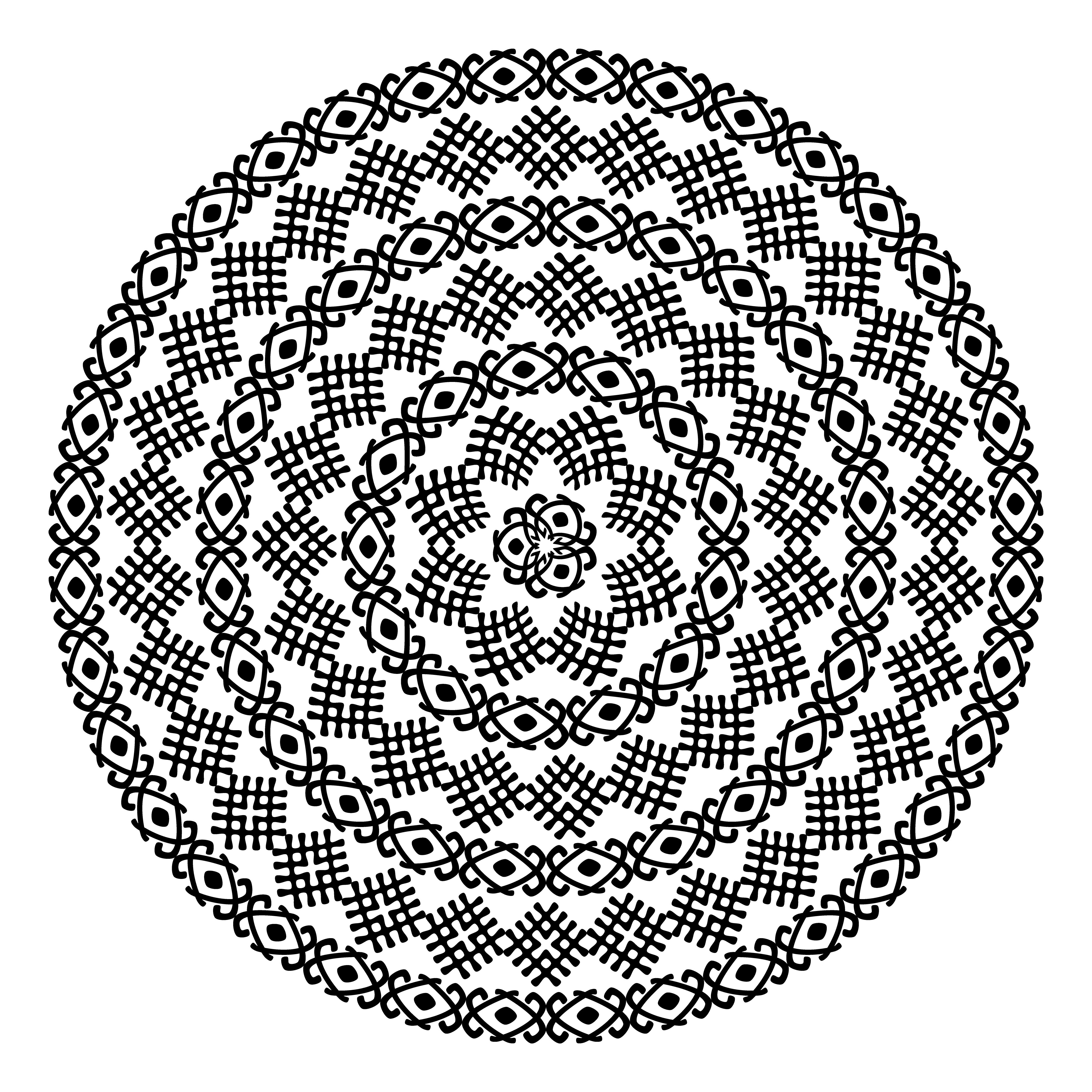 Round ornamental vector shape isolated on white. 435310 Vector Art at