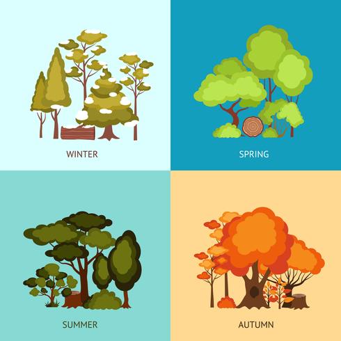 Concepto de diseño de bosque vector