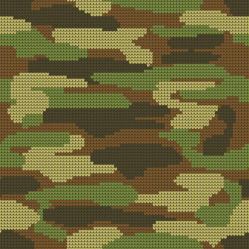 Textura inconsútil que hace punto abstracta. Fondo de patrón de camuflaje decorativo militar. Ilustracion vectorial vector