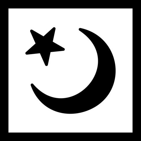 Vector icono de luna creciente