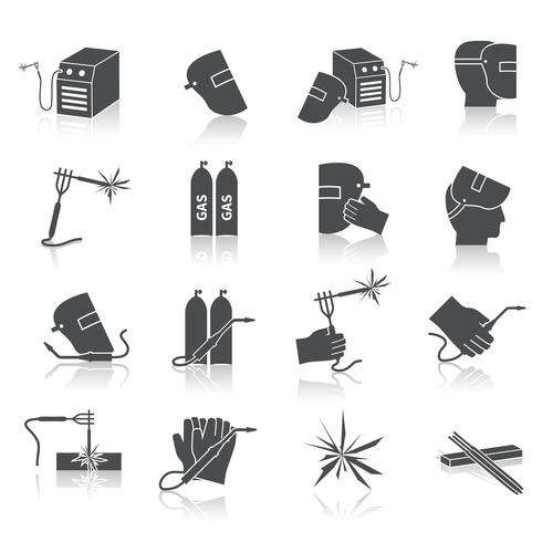 Welder Icons Set vector