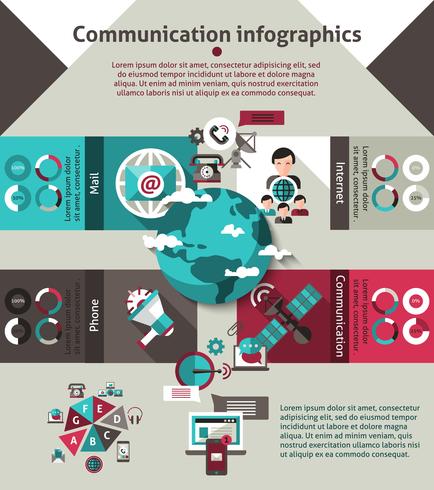 Communication Infographics Set vector