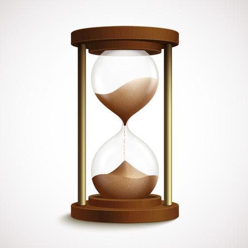 Retro hourglass clock vector