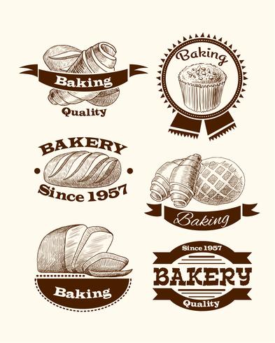 Panadería y panadería. vector