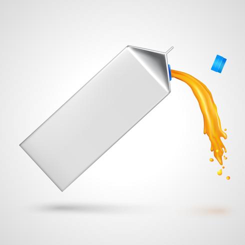 Flowing juice pack vector