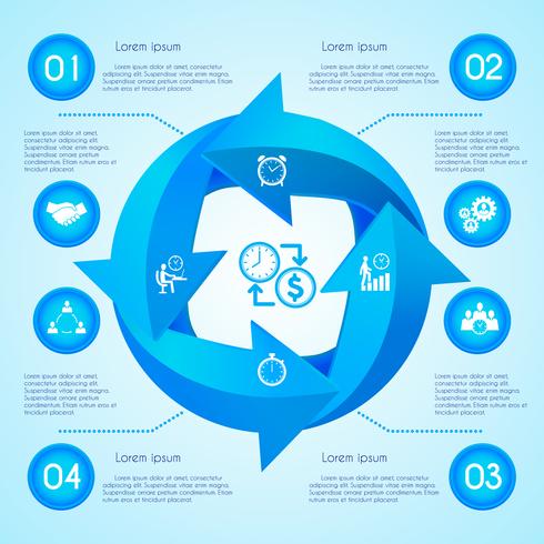 Circle arrow infographic vector