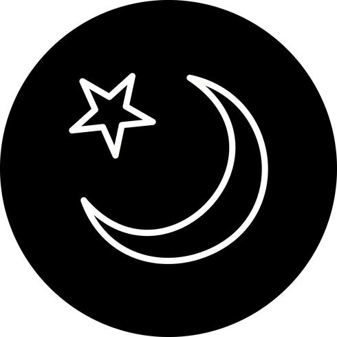 Vector icono de luna creciente