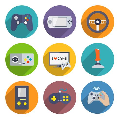 Video Games Controller Icons Set vector