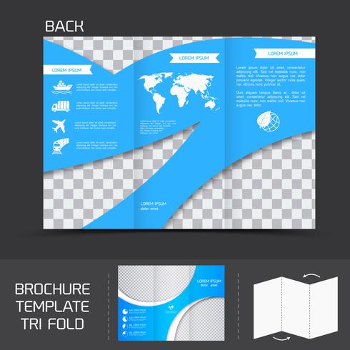 Brochure template tri fold vector