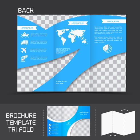 Brochure template tri fold vector