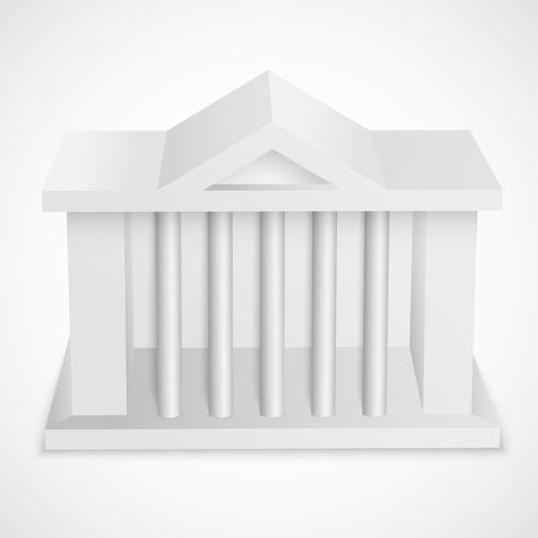 Bank icon building vector