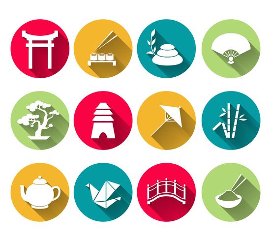 Japanese Icons Set vector