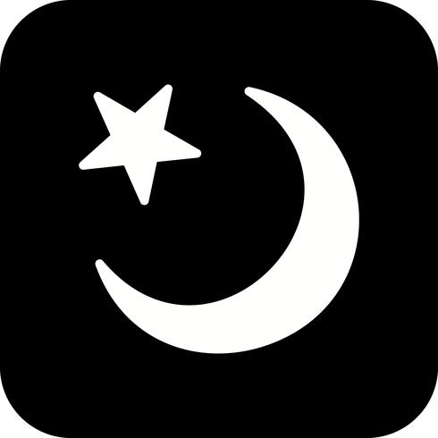 Vector Crescent Moon Icon