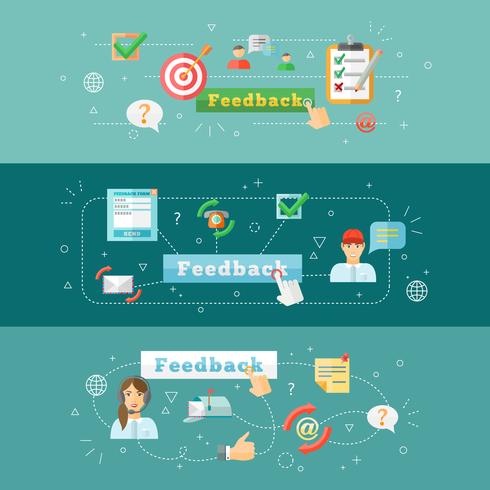 Infografía web de feedback. vector