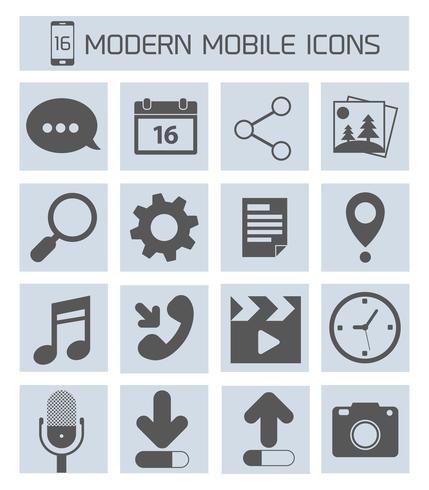 Mobile applications icons vector