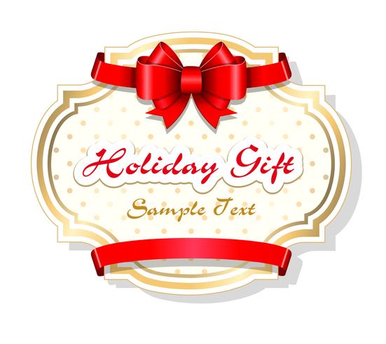 Holiday gift card template vector