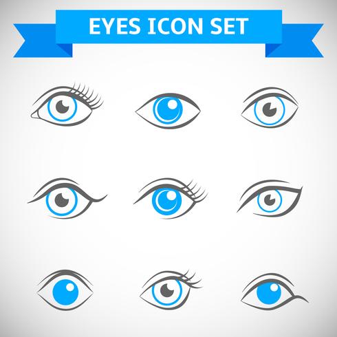 Eyes Icons Set vector