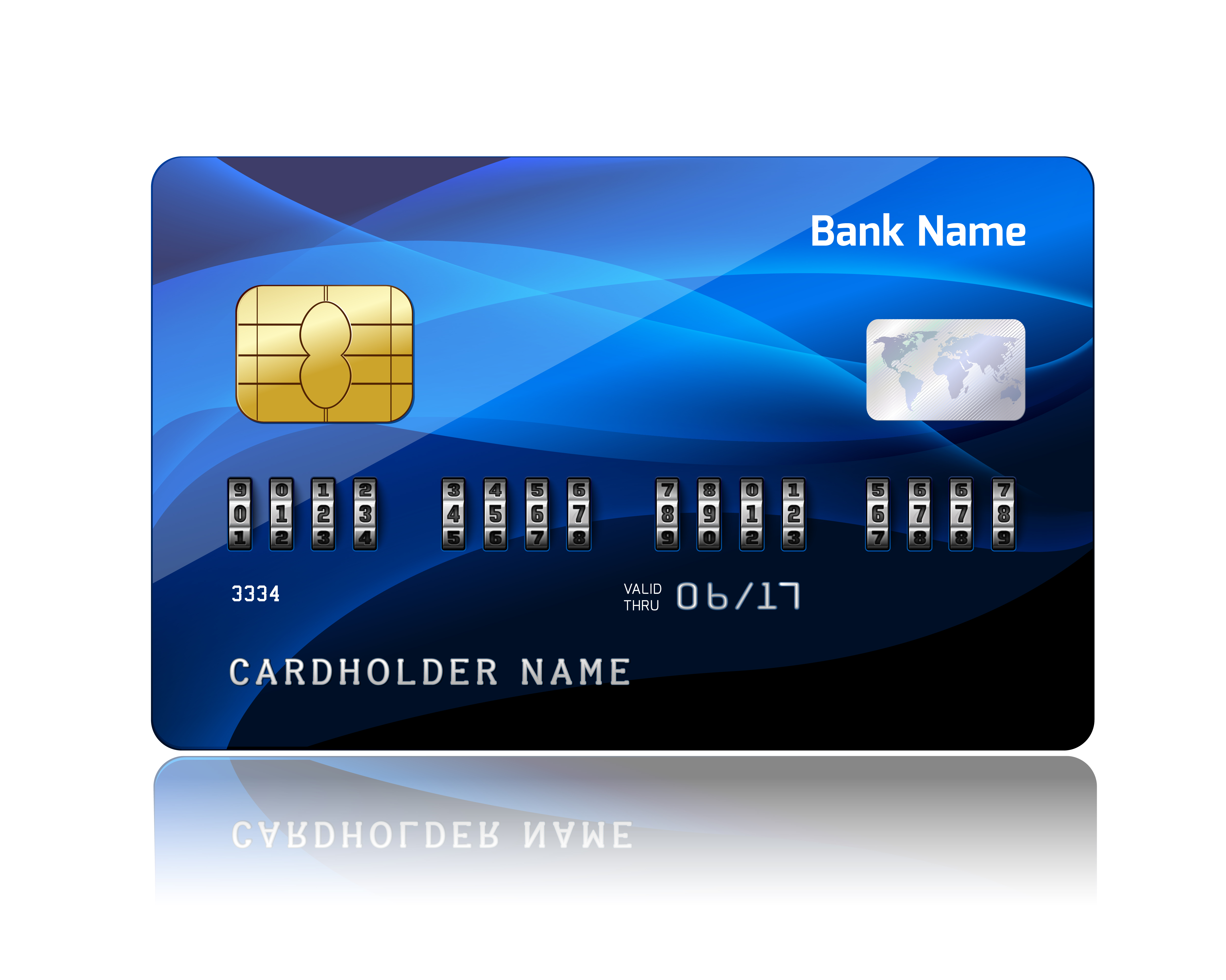 Credit card with security combination code 435867 - Download Free Vectors, Clipart Graphics ...