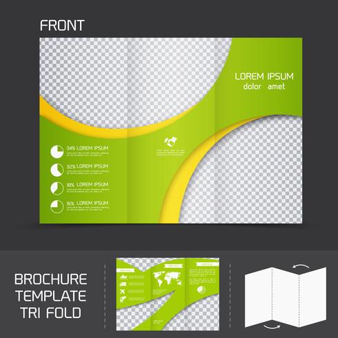 Folleto plantilla tri fold vector