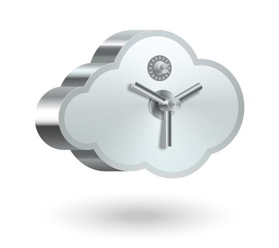 Seguridad de la tecnología de la nube vector