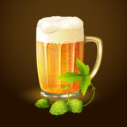 Beer hop background vector