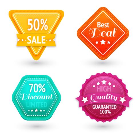 Sale signs and symbols set vector