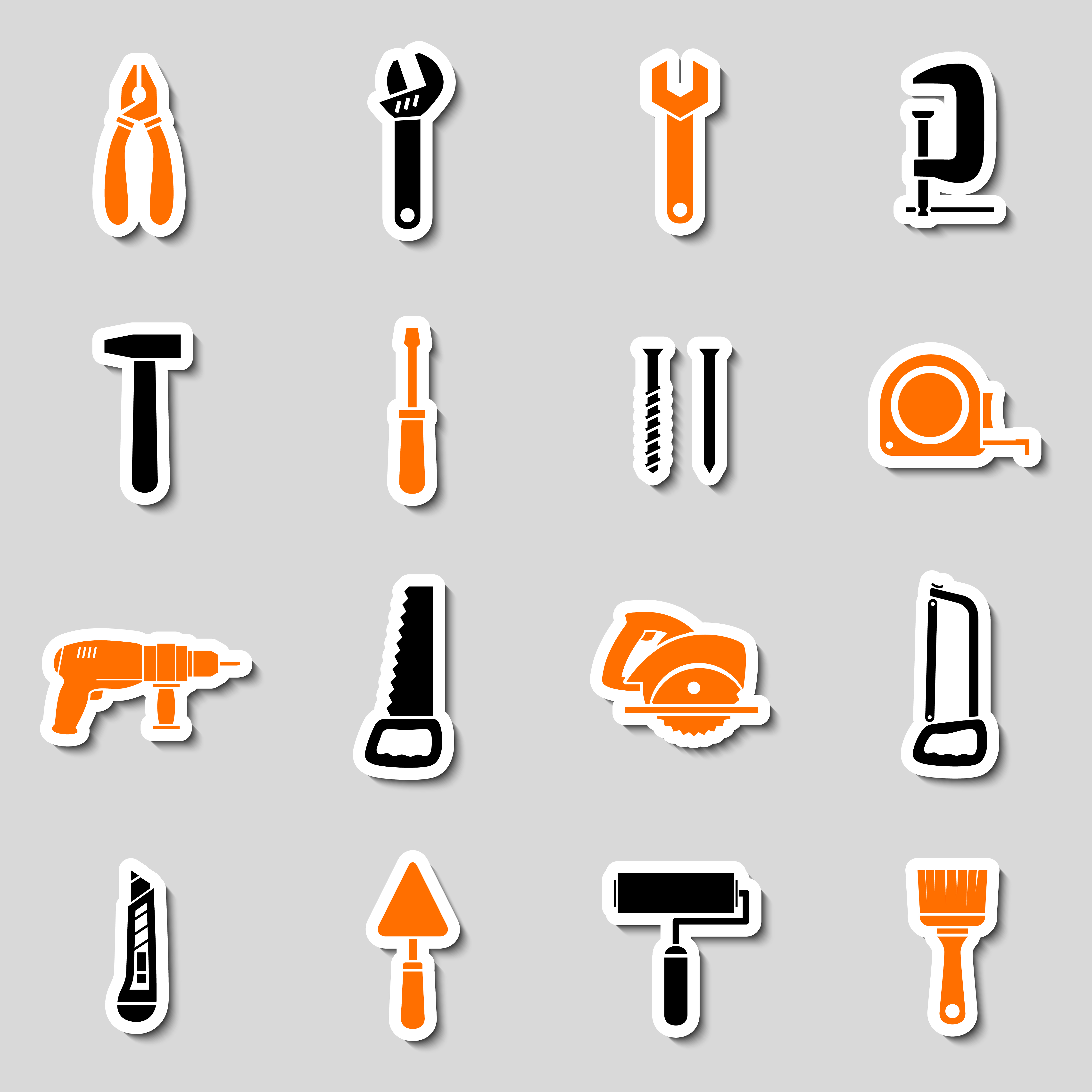 Collection of toolbox stickers 436073 Vector Art at Vecteezy