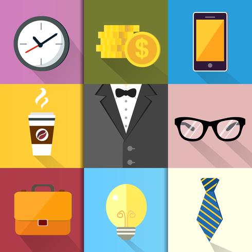 Business Suits Icons Set vector