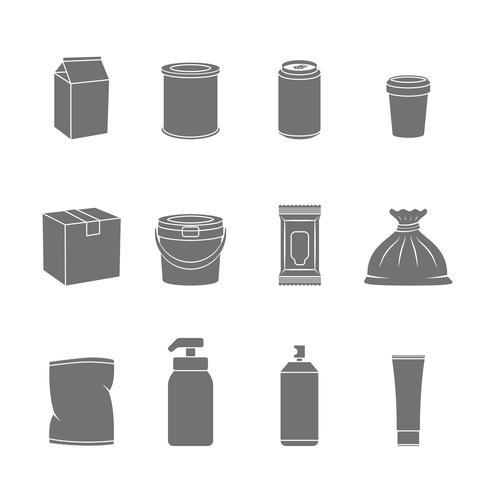Pack Container Icons vector