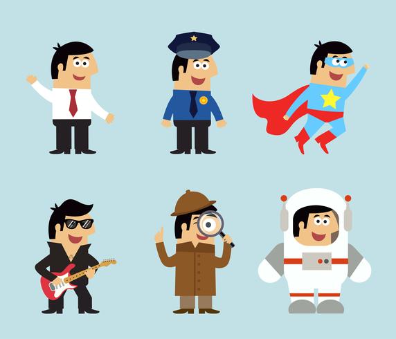 Professions icons set vector