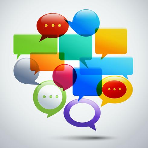 Abstract speech bubbles vector