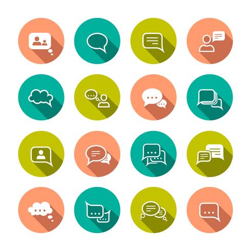 Chat Bubbles Icons vector